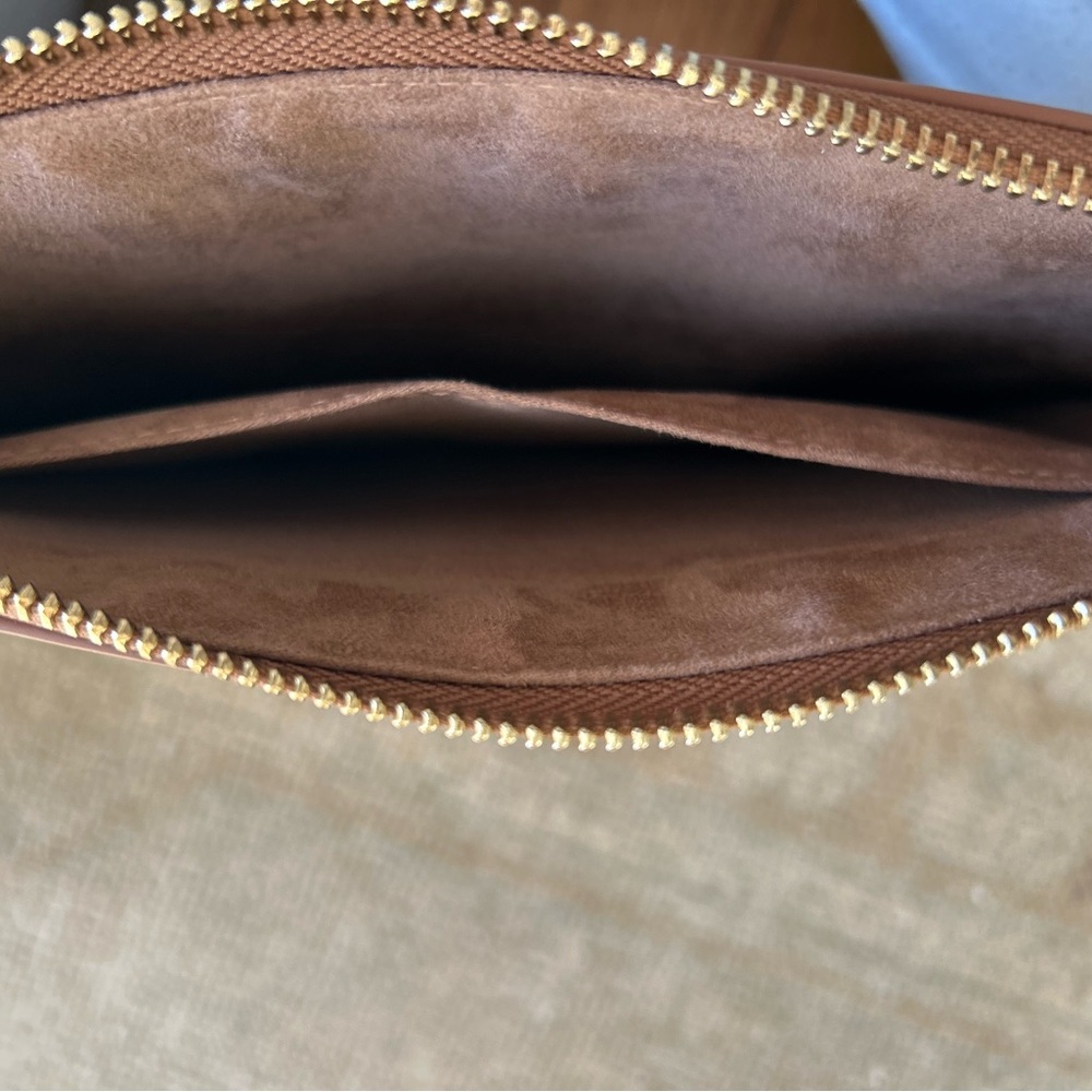 NWOT Max Mara Leather Portfolio Clutch - Picture 5 of 9
